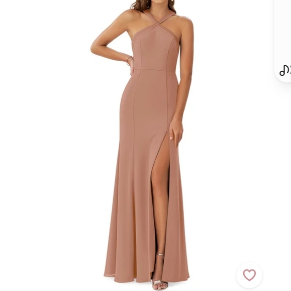 New Azazie Rue Champagne rose Size A 20 women's formal dress